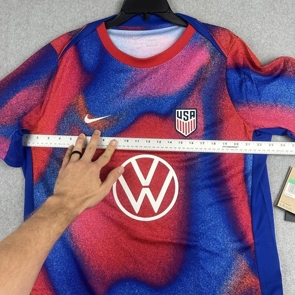 USA Soccer Jersey Mens XL Multi-Color Nike Dri Fit Volkswagen USMNT Pre Match